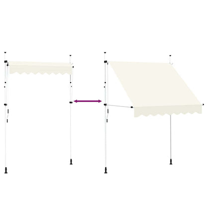Manual Retractable Awning 200 cm Cream
