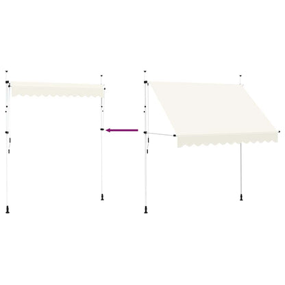 Manual Retractable Awning 250 cm Cream