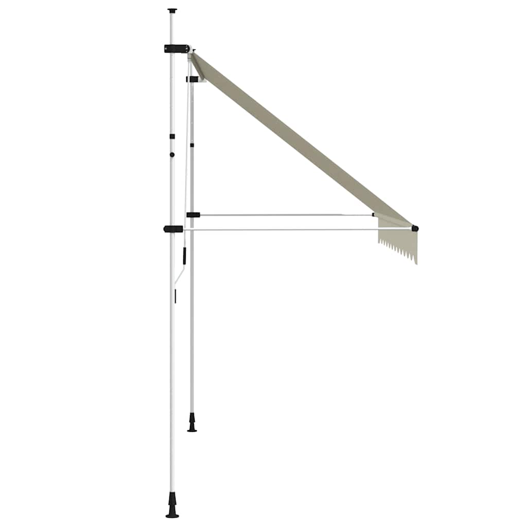 143696 vidaXL Manual Retractable Awning 300 cm Cream