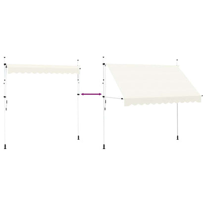 143696 vidaXL Manual Retractable Awning 300 cm Cream