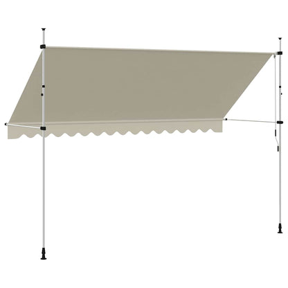 143698 vidaXL Manual Retractable Awning 400 cm Cream