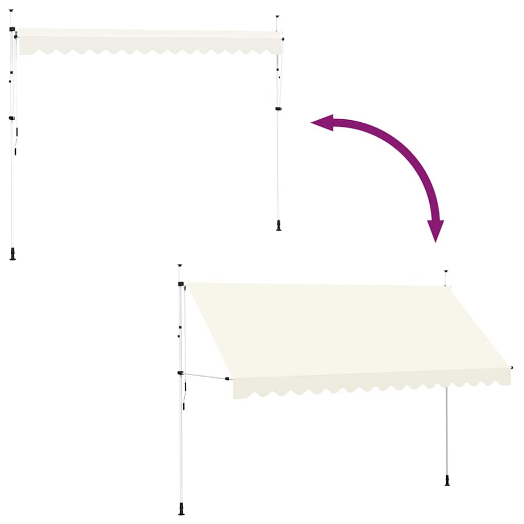 Manual Retractable Awning 400 cm Cream