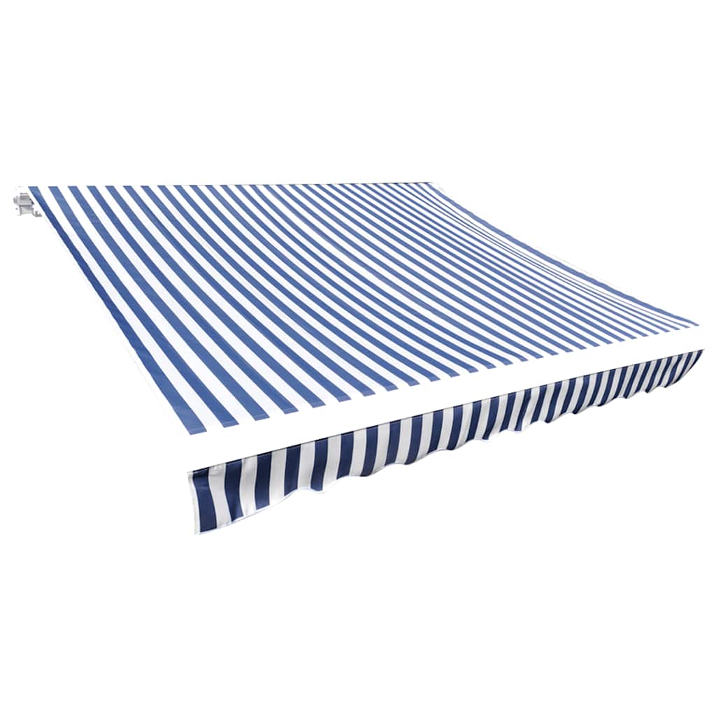 Awning Replacement Fabric Blue and White 350x250 cm Polyester