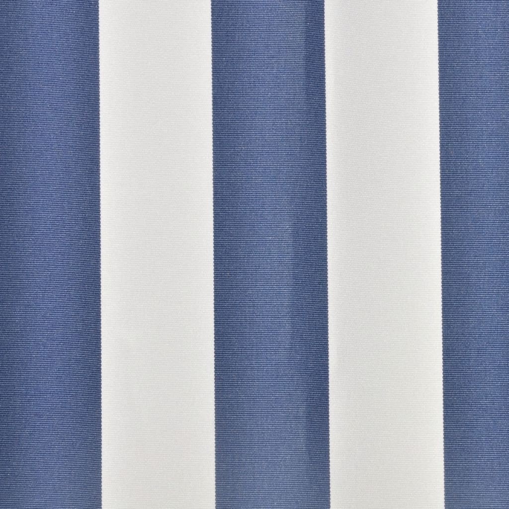 Awning Top Sunshade Canvas Blue & White 3.5x2.5 m
