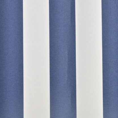 Awning Top Sunshade Canvas Blue & White 3.5x2.5 m