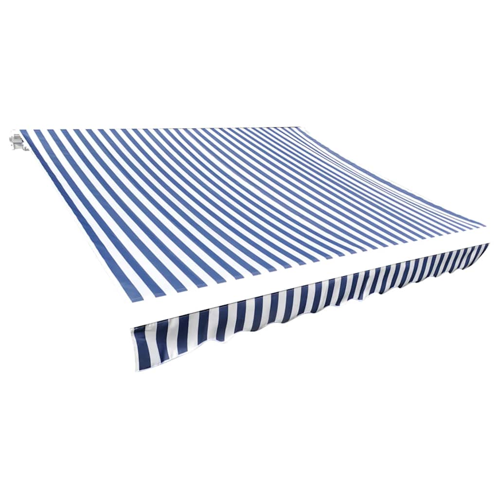 Awning Replacement Fabric Blue and White 450x300 cm Polyester