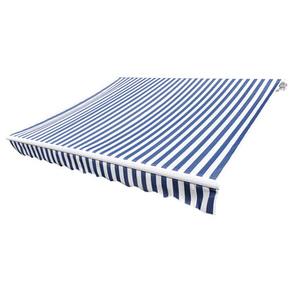 Awning Replacement Fabric Blue and White 450x300 cm Polyester