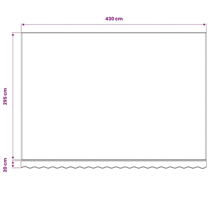 Awning Replacement Fabric Blue and White 450x300 cm Polyester