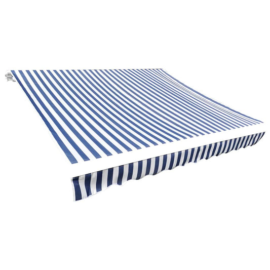 Awning Replacement Fabric Blue and White 500x300 cm Polyester