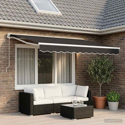 Awning Replacement Fabric Grey 300x250 cm Polyester