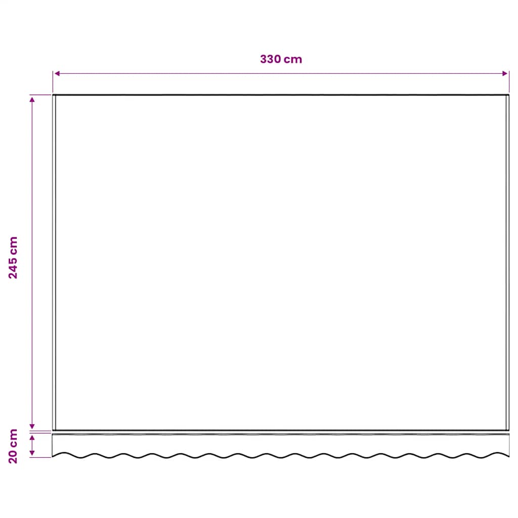 Awning Replacement Fabric Grey 350x250 cm Polyester