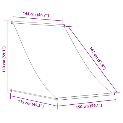 Retractable Awning 150x150 cm Blue and White