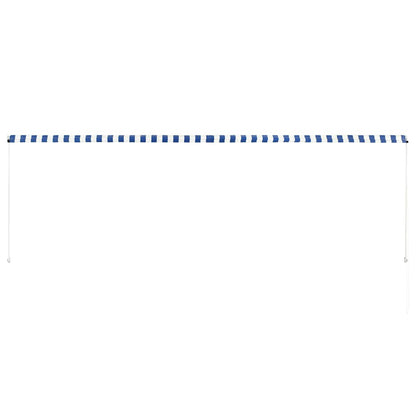 Retractable Awning 400x150 cm Blue and White