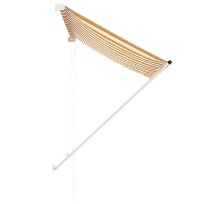 143752 vidaXL Retractable Awning 150x150 cm Yellow and White