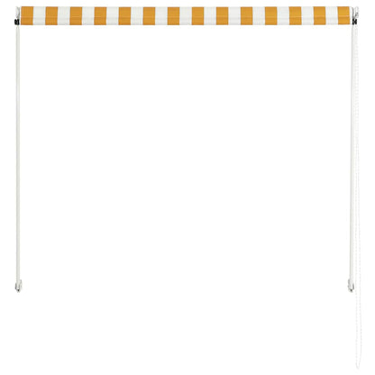 143752 vidaXL Retractable Awning 150x150 cm Yellow and White