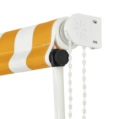143752 vidaXL Retractable Awning 150x150 cm Yellow and White