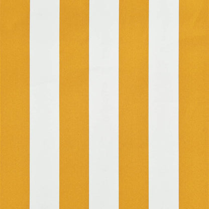 143752 vidaXL Retractable Awning 150x150 cm Yellow and White
