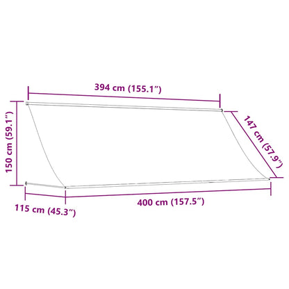 Retractable Awning 400x150 cm Anthracite