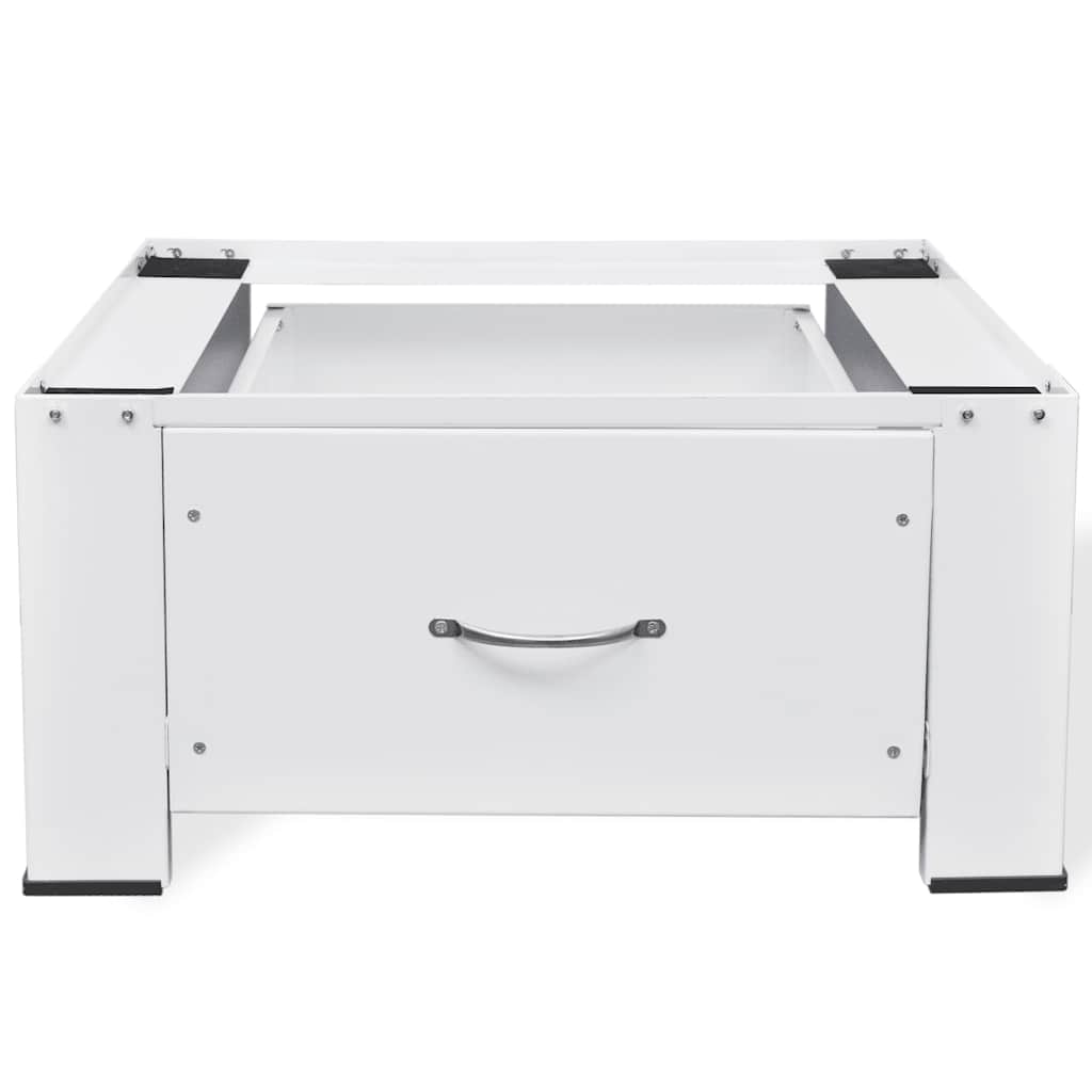 275393 vidaXL Pedestal for Washing Machine White with Drawer (50448)