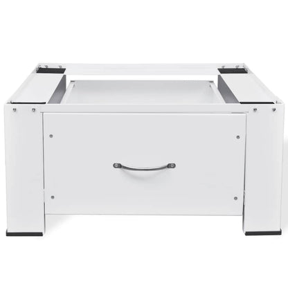 275393 vidaXL Pedestal for Washing Machine White with Drawer (50448)