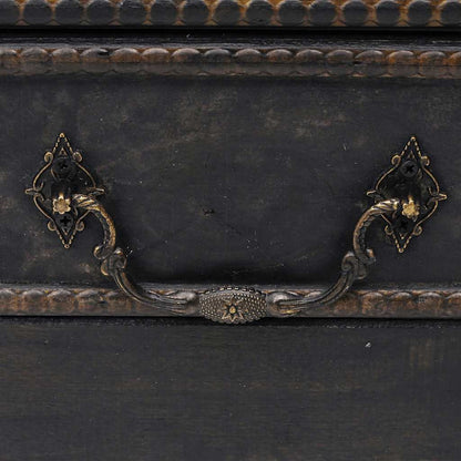 275394 vidaXL Treasure Chest Wood Black 90x51x42 cm(60797)