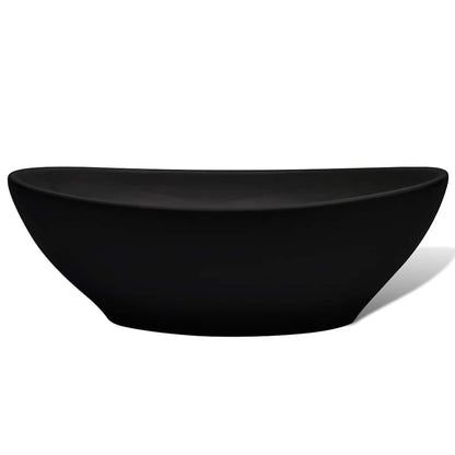 275397 vidaXL Ceramic Basin 40x33 cm Black (140675)