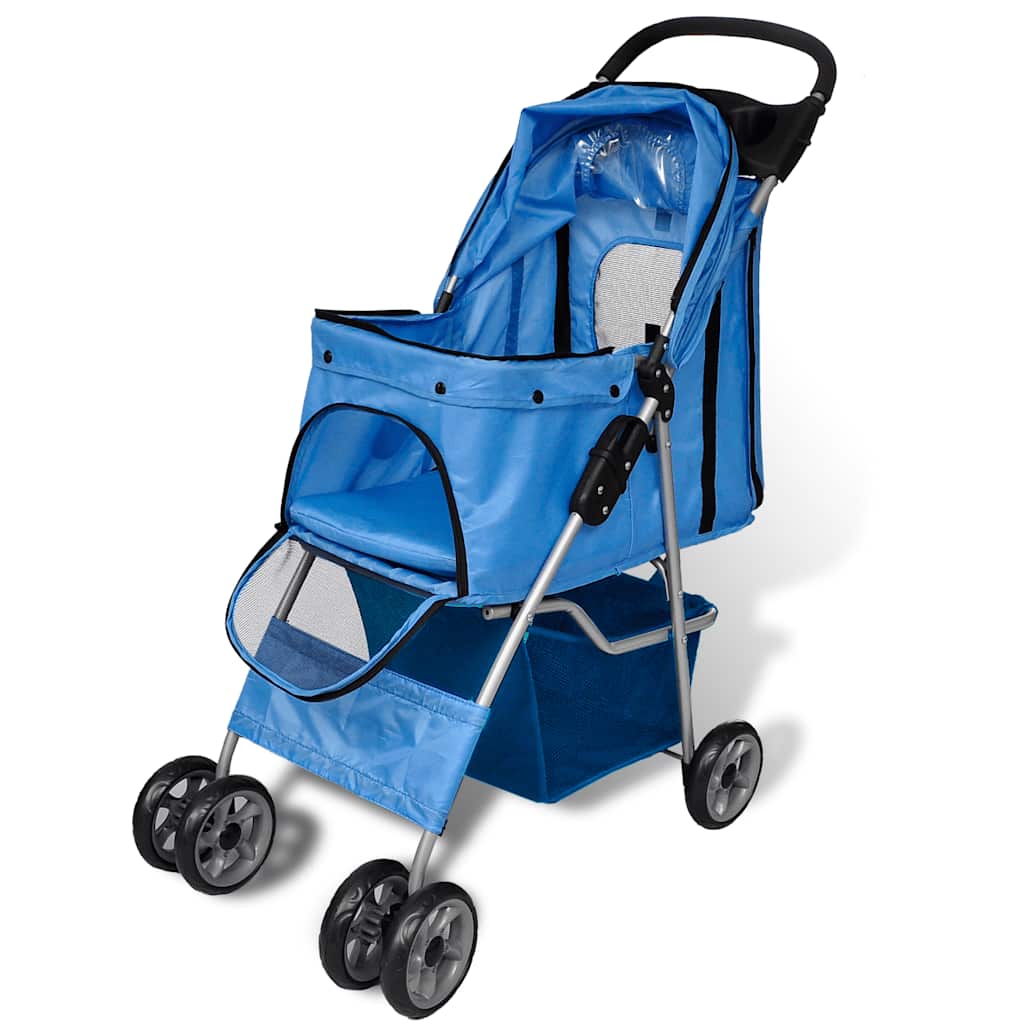 275401 vidaXL Dog Stroller 15 kg Blue (170056)