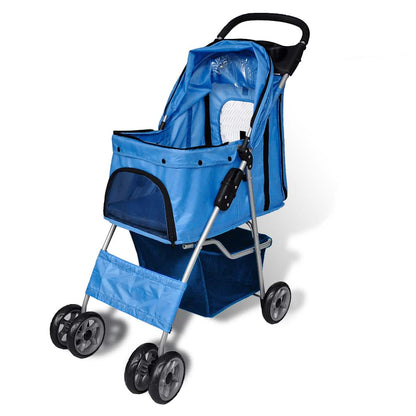 275401 vidaXL Dog Stroller 15 kg Blue (170056)
