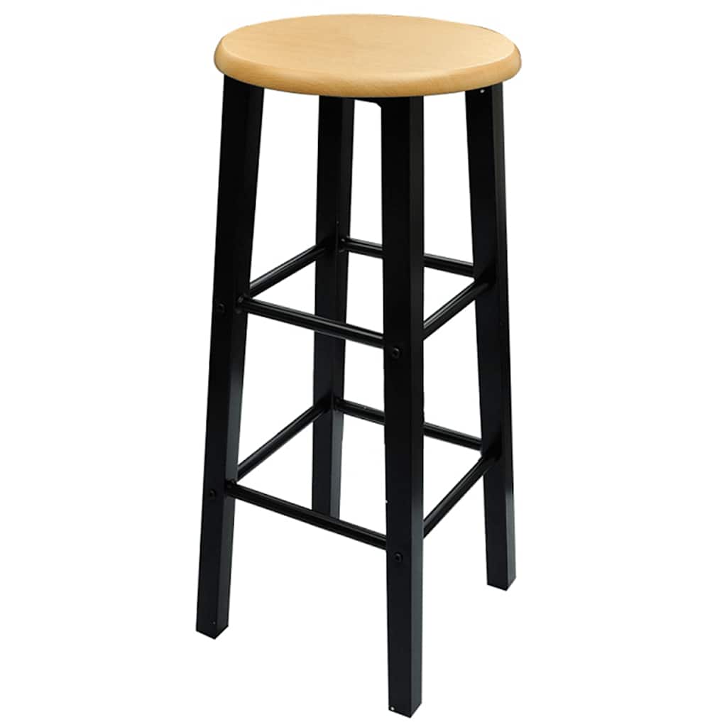 275403 vidaXL Bar Table and Stool Set 3 Pieces Wood and Steel (240095)