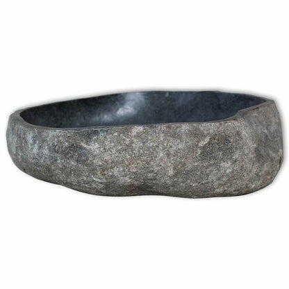 275410 vidaXL Wash Basin River Stone (242668)