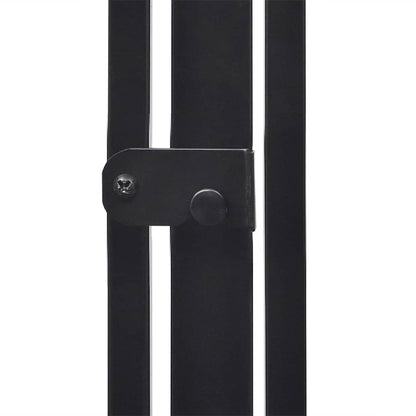 275411 vidaXL Fireplace Fence for Pets Black Steel (242684)