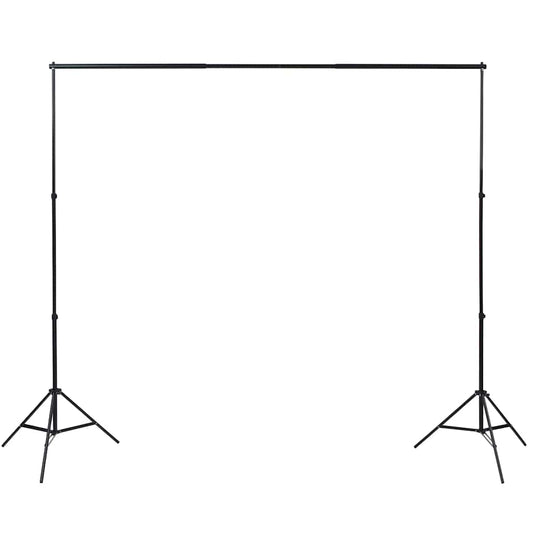Photo Studio Kit with 3 Cotton Backdrops Adjustable Frame 3x5 m
