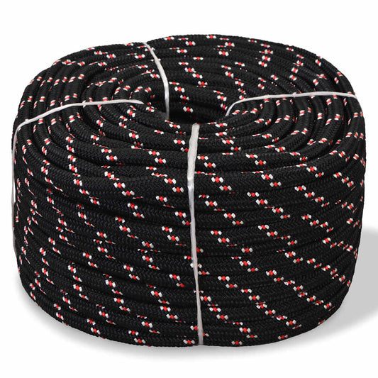 143808 vidaXL Marine Rope Polypropylene 6 mm 500 m Black