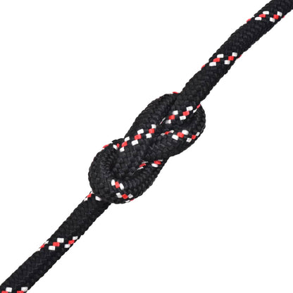 143810 vidaXL Marine Rope Polypropylene 10 mm 250 m Black