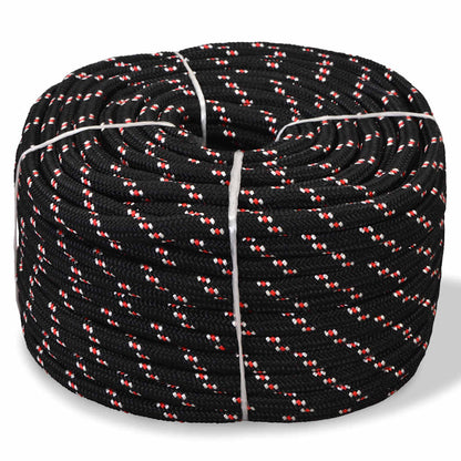 143811 vidaXL Marine Rope Polypropylene 12 mm 250 m Black