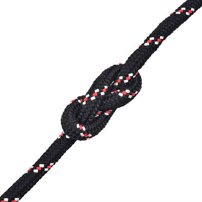 143812 vidaXL Marine Rope Polypropylene 14 mm 250 m Black