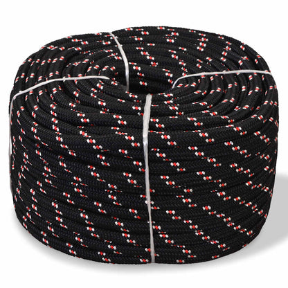 143814 vidaXL Marine Rope Polypropylene 16 mm 250 m Black