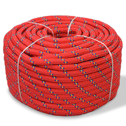 143822 vidaXL Marine Rope Polypropylene 16 mm 250 m Red