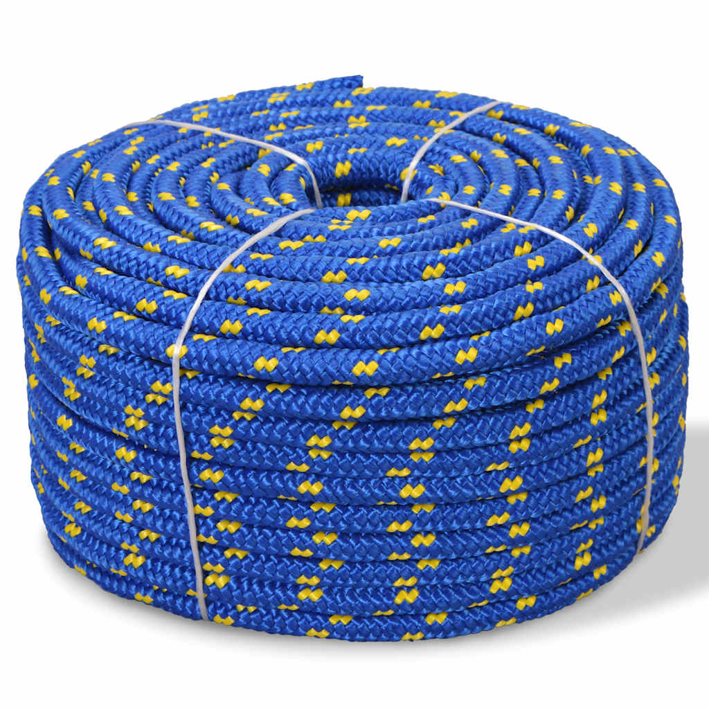 143827 vidaXL Marine Rope Polypropylene 12 mm 250 m Blue