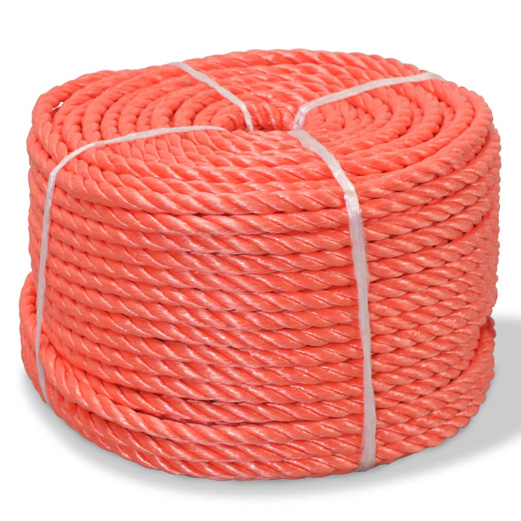 143832 vidaXL Twisted Rope Polypropylene 6 mm 500 m Orange
