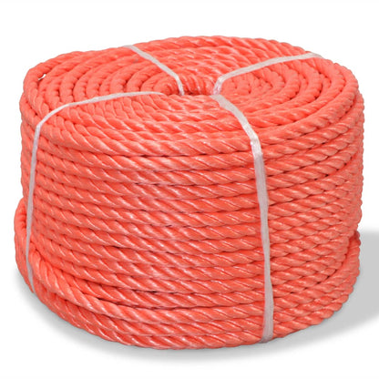 143832 vidaXL Twisted Rope Polypropylene 6 mm 500 m Orange