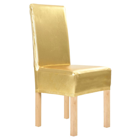 Chair Cover | Set of 6 | Gold | 90% polyester and 10% elastane