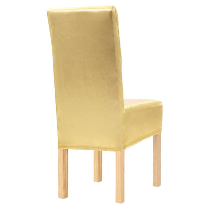 Chair Cover | Set of 6 | Gold | 90% polyester and 10% elastane