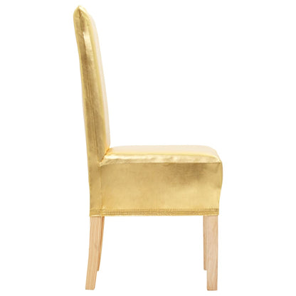 Chair Cover | Set of 6 | Gold | 90% polyester and 10% elastane
