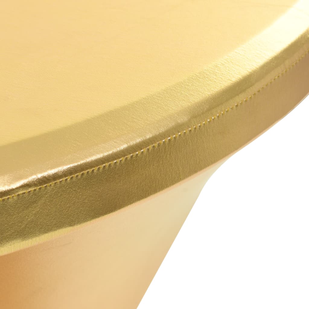 2 pcs Table Covers Stretch 80 cm Gold