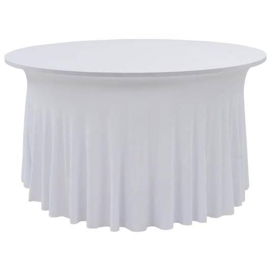 Table Cover | Set of 2 | White | 90% Polyester, 10% Elastane | 180x74 cm