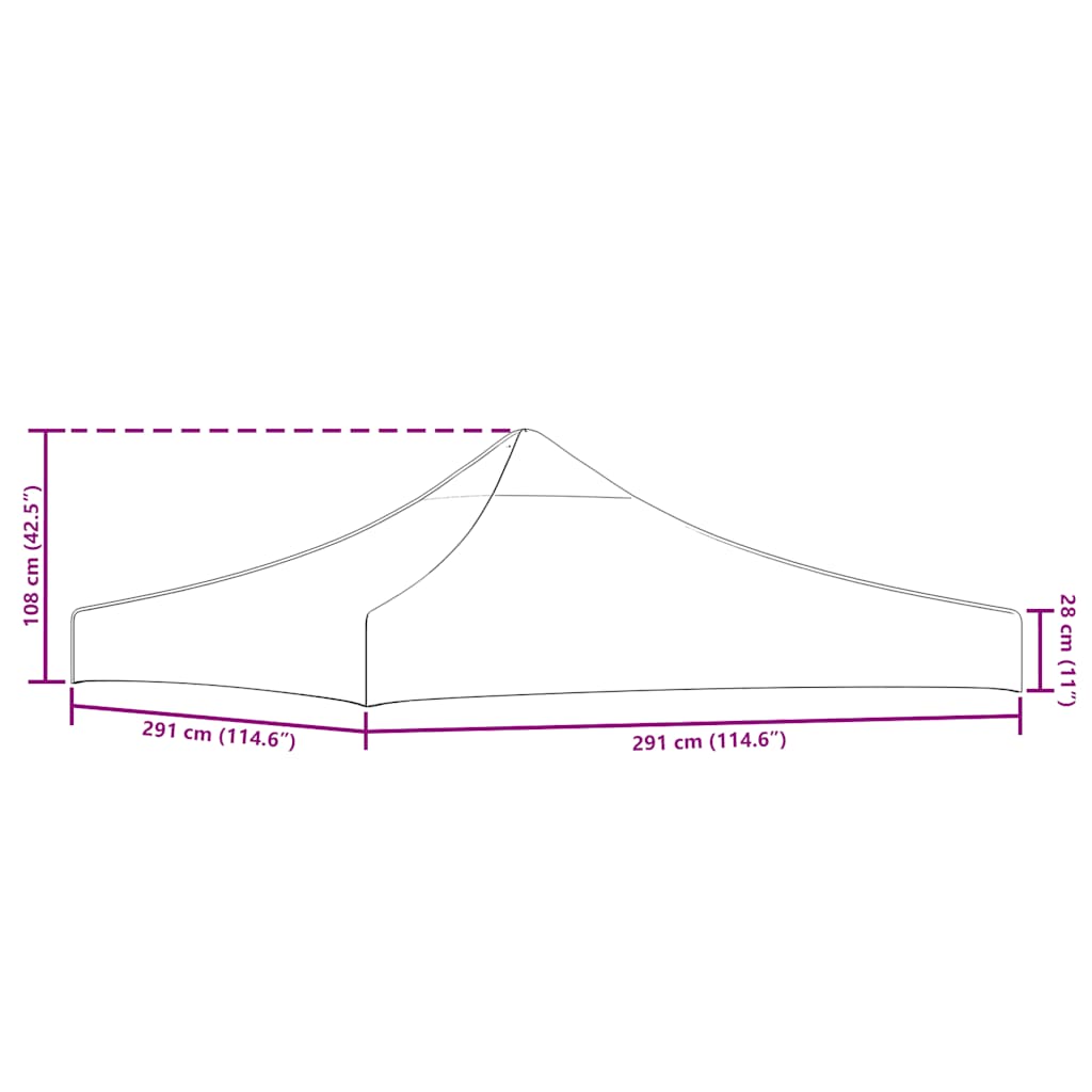 Party Tent Roof 3x3 m Blue