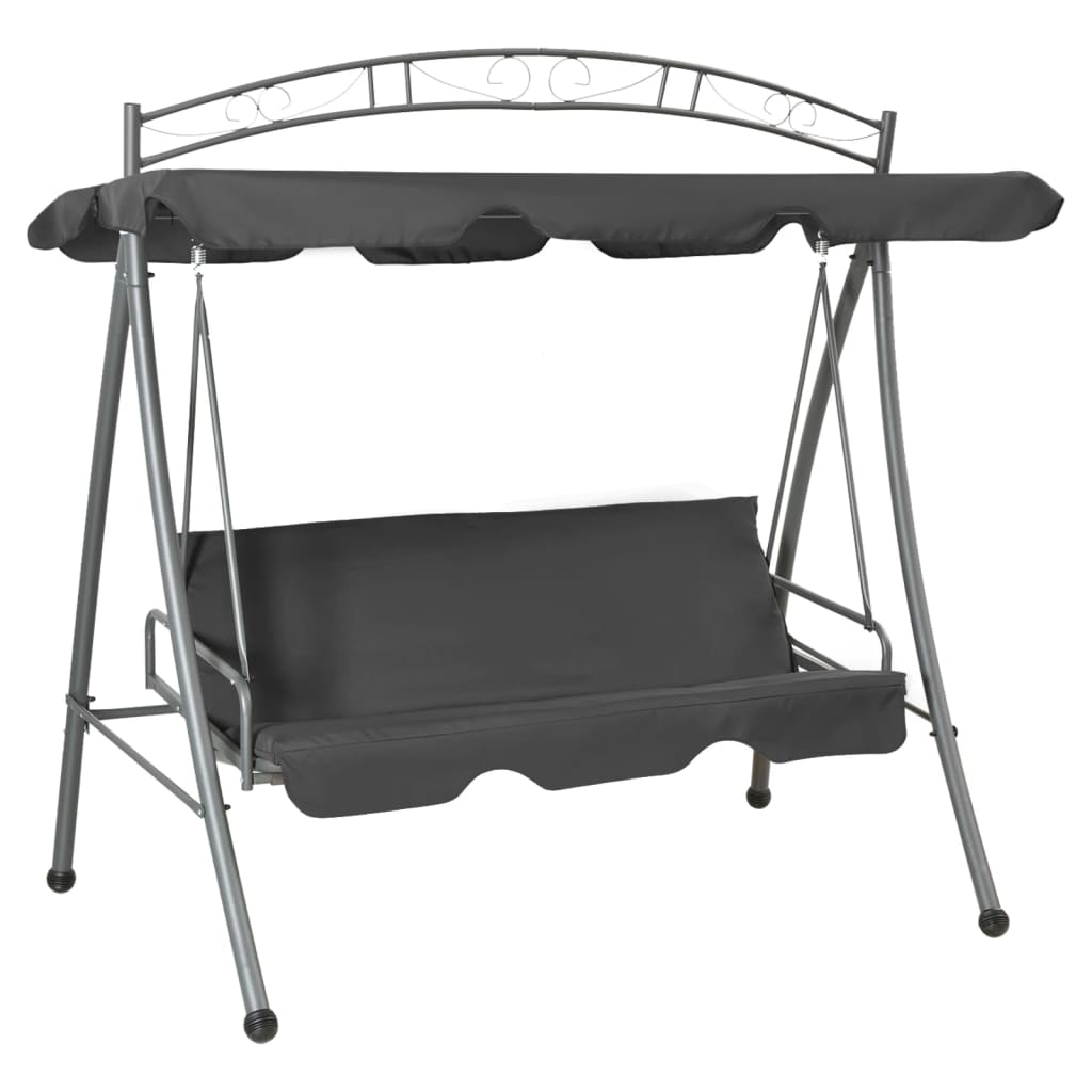 Outdoor Convertible Swing Bench with Canopy 198x120x205 cm
