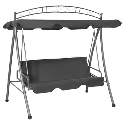 Outdoor Convertible Swing Bench with Canopy 198x120x205 cm