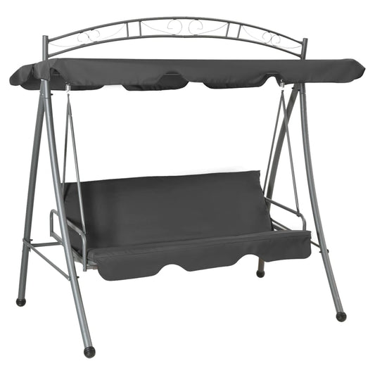 Outdoor Convertible Swing Bench with Canopy 198x120x205 cm